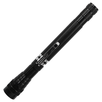 Фонарь телескопический Tools Flashlight, с магнитом, черный