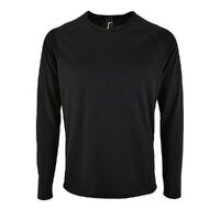 Футболка с длинным рукавом Sporty LSL Men черная, размер S