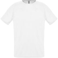 Футболка унисекс Sporty 140 белая, размер XXS
