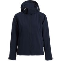 Куртка женская Hooded Softshell темно-синяя, размер S