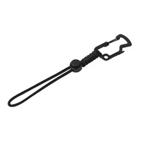 Брелок-шнурок «Spanner» с открывашкой и шестигранником, черный