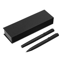 Подарочный набор из 2-х ручек «Black Lama» soft-touch, черный