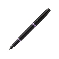 Ручка перьевая Parker «IM Vibrant Rings Flame Amethyst Purple», фиолетовый, черный
