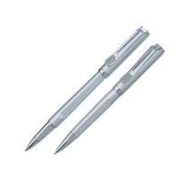 Набор «Pen and Pen»: ручка шариковая, ручка-роллер, серебристый