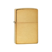 Зажигалка ZIPPO с покрытием Brushed Brass, золотистый