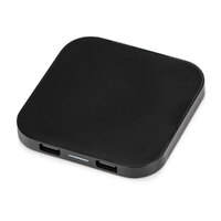 Беспроводная зарядка «Tile» с 2 USB-A, 5 Вт, черный