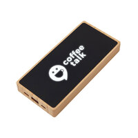 Внешний аккумулятор с подсветкой лого и солнечной панелью «Reedia S1», 10000 mAh, черный/натуральный