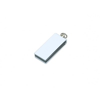 USB 2.0- флешка мини на 16 Гб с мини чипом в цветном корпусе, белый