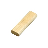 USB 2.0- флешка на 16 Гб эргономичной прямоугольной формы с округленными краями, натуральный