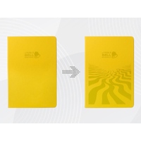 Бизнес-блокнот А5 «C2» soft-touch с УФ-печатью, желтый