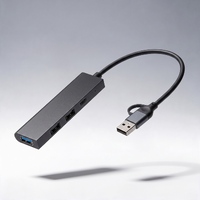 USB-хаб «Command» с коннектором 2-в-1 USB-C и USB-A, 2.0/3.0