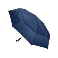 Зонт складной «Кэнопи» с большим двойным куполом (d126 см), синий
