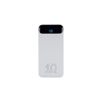 Внешний аккумулятор с дисплеем, 10000 mAh, белый