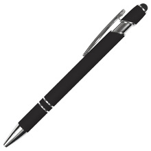 Ручка шариковая, Star Soft Touch Shiny Silver Requis, черная