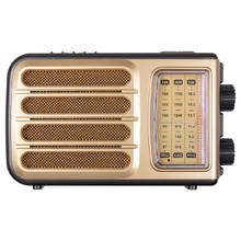 Ретро радио Heritage Melody,  Bluetooth, AM/FM/SW, LED-подсветкой, USB, TF и MP3-плеером, цвет светло-коричневый