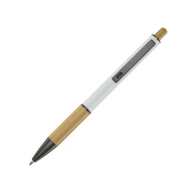 Ручка шариковая из переработанного алюминия «Darius», белый