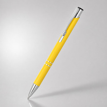 Ручка металлическая шариковая «C1» soft-touch, желтый