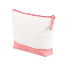 Косметичка хлопковая «Cotton», белый/пыльно-розовый