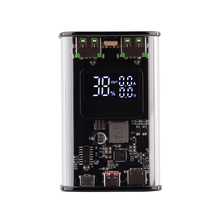 Зарядное (22.5W) устройство "Inside" 9000 mAh с прозрачным корпусом и цифровым индикатором заряда/напряжения/силы тока, черный