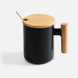 Кружка с ложкой Eco Fusion, черная