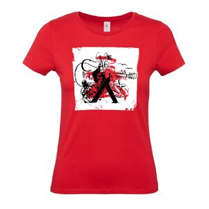 Футболка женская Carmen and Carwoman, красная, размер S