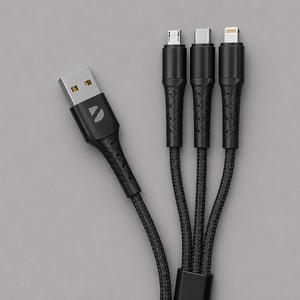 Дата-кабель Armor 3 в 1: micro USB, USB-C, Ligthning, 1.2м