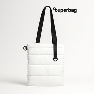 Шоппер Superbag Bubble, с кнопкой (белый с черным)
