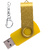 Флеш накопитель USB 2.0 Twister 16GB, пластик Софт Тач/металл, желтый/желтый