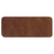 Шеврон Rectangle Smooth Leather размер 50*20 мм, коричневый, со скругленными углами
