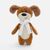 Мягкая игрушка Beastie Toys, собачка с белым шарфом