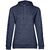 Толстовка с капюшоном женская Hoodie, синий меланж, размер XS