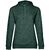 Толстовка с капюшоном женская Hoodie, темно-зеленый меланж, размер XS