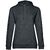 Толстовка с капюшоном женская Hoodie, серый меланж (антрацит), размер XS