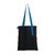 Шоппер Superbag black (чёрный с голубым)