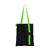 Шоппер Superbag black с ремувкой 4sb (чёрный с салатовым)