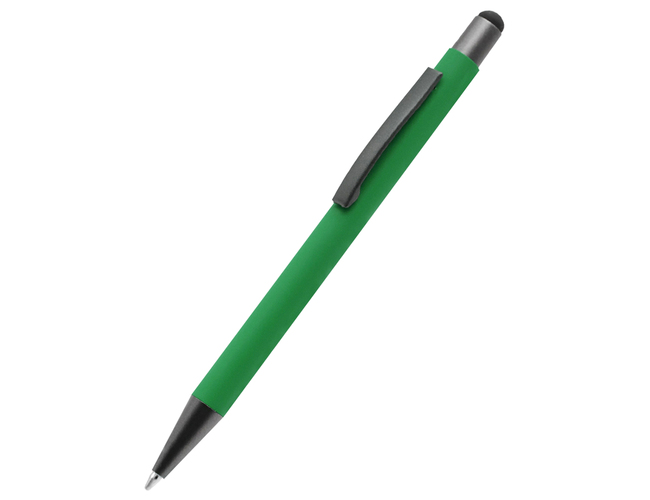 Ручка металлическая Story софт-тач, зеленый