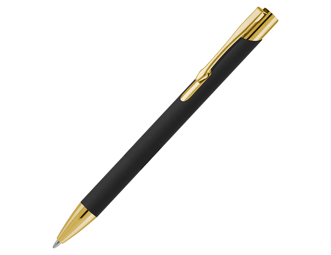 Ручка шариковая, Legend Soft Touch Mirror Gold Requis, черная/золотистая