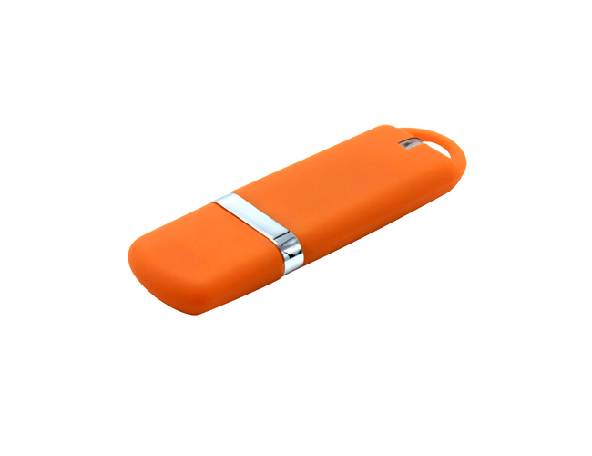 Флешка Shape с покрытием Софт Тач 16 GB, оранжевая