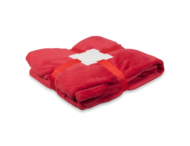 Плед флисовый SUPER SOFT COMFORT TRAVEL, красный