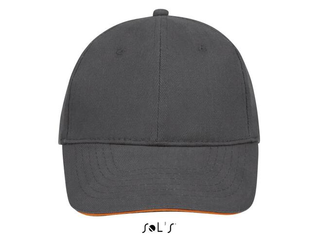 Бейсболка BUFFALO,Темно-серый/ Оранжевый 