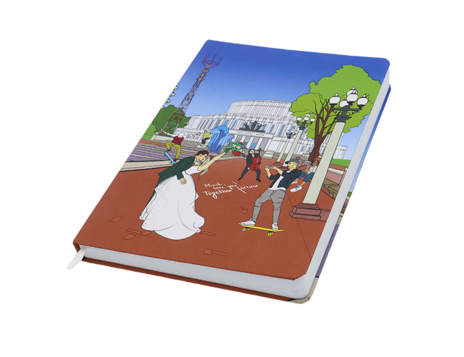 Записная книжка A5 Dziuna Театр в клетку 15,5 x 21 см