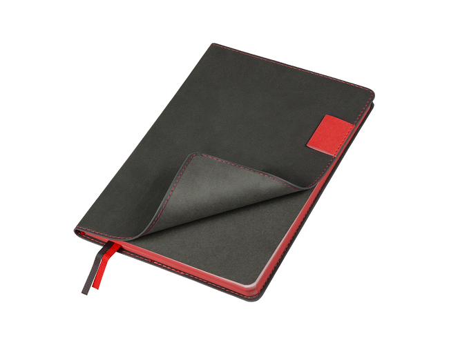 Ежедневник Flexy Freedom Latte А5, серый/красный, недатированный, в гибкой обложке