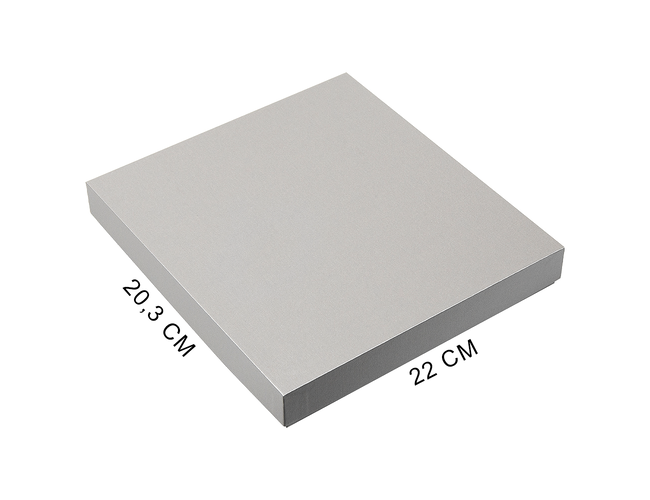 Коробка подарочная, размер  203*220*30 мм,  Solution Gift Linen  для ежедневника и ручки, серебро