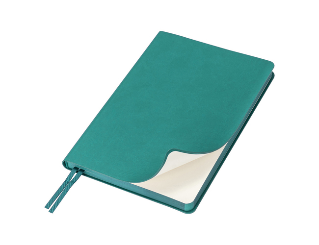 Ежедневник Flexy Soft Touch Latte А5, бирюзовый, недатированный, в гибкой обложке