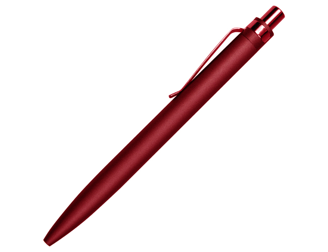 Ручка шариковая Shine Ray Soft touch алюминиевая, бордовая