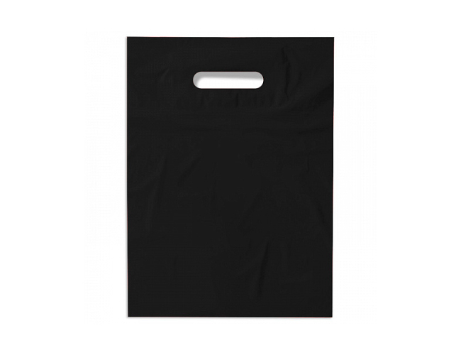Пакет ПВД 30*40+3, 80 мкм, чёрный, pantone Black