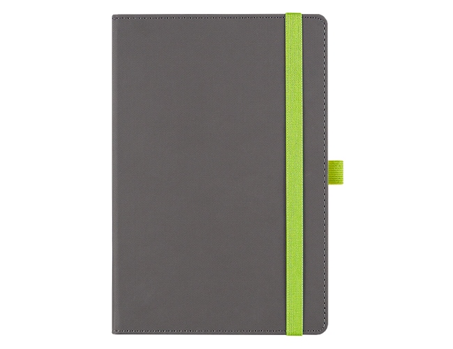 Ежедневник Alfa Note Pasu А5, серый/салатовый,  недатированный, в твердой обложке