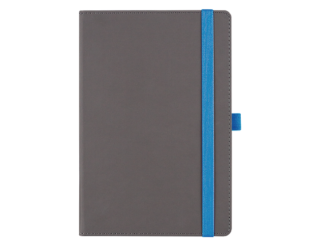 Ежедневник Alfa Note Pasu А5, серый/голубой,  недатированный, в твердой обложке