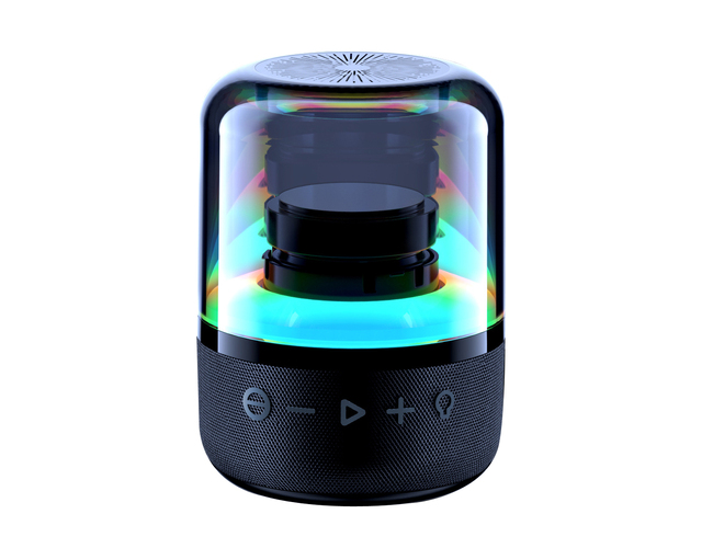 Колонка беспроводная MyTone Mega Bass со светомузыкой, черная