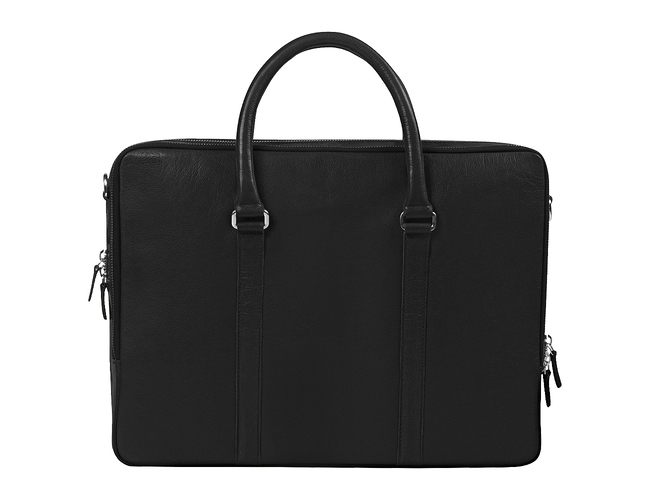 Портфель для ноутбука Vancouver Leather из натуральной кожи, черный